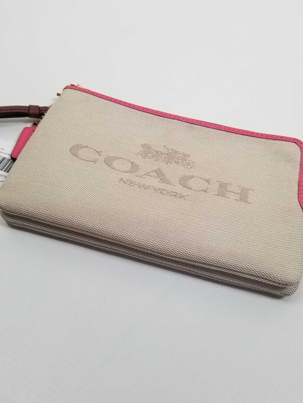 Coach Double Zip Canvas Wallet Wristlet